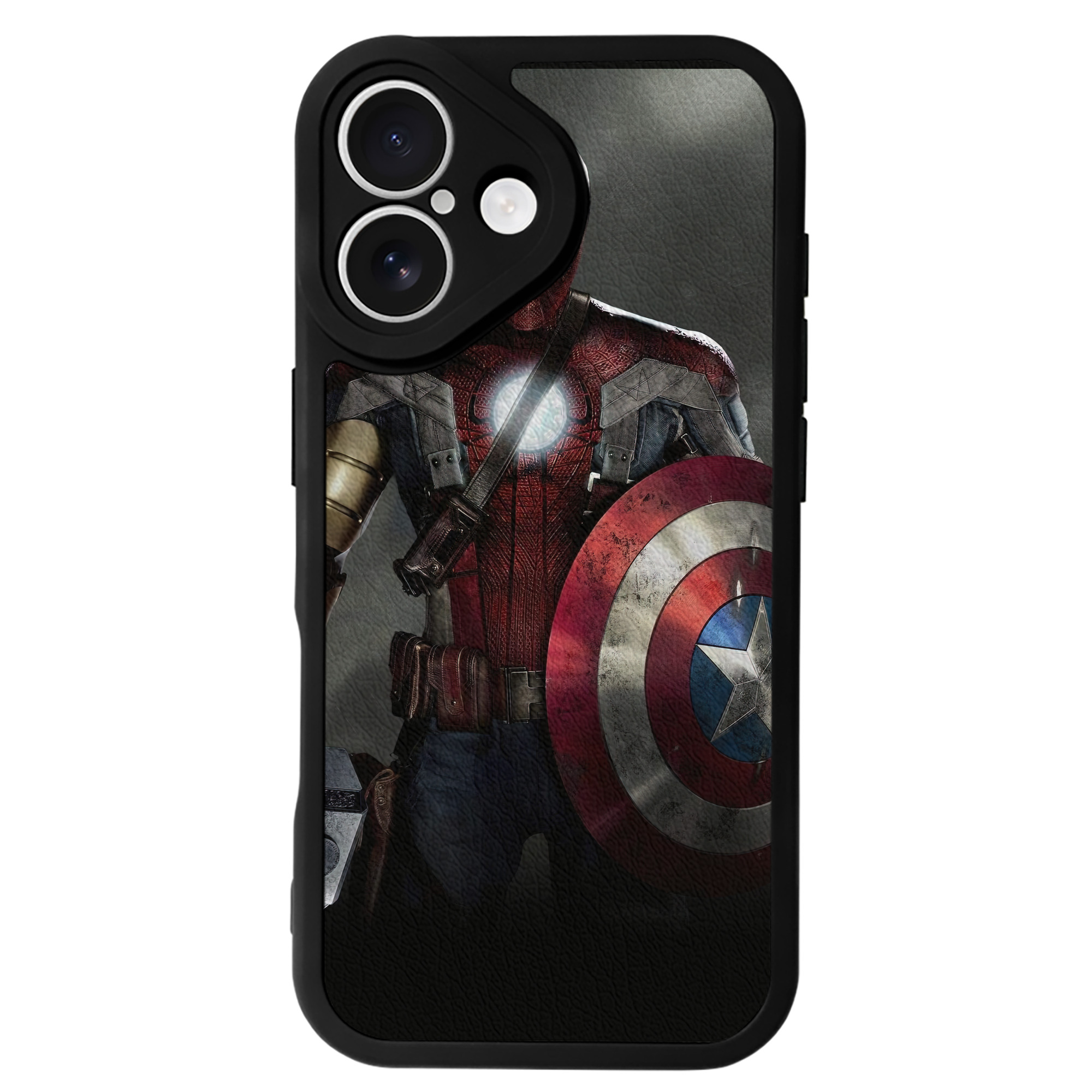 Spider Man スパイダーマン 【iPhone 16シリーズ対応】シリコンスマホケース（レザー調） 材質：シリコン